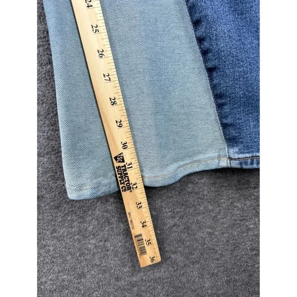 Judy Blue Inseam Panel Two Tone Flare Wide Leg Jeans High Rise Size 9/29 JB88524 - Picture 9 of 15